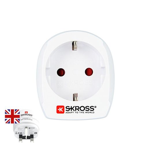 Adaptador Europeu para Reino Unido Skross 1500230-E