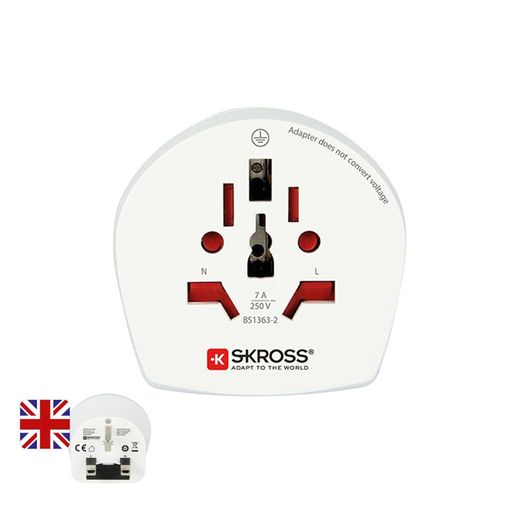 Adaptador Mundo para Reino Unido Skross 1500225-E
