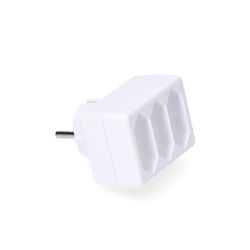 Adaptador Triplo 2p 16a 250v Cor Branco Máx. Solera 5113 de 3680w