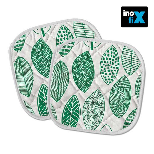 Maniques de cuisine rembourrées Feuilles 20x20cm. Inofix