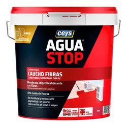 Aguastop Caucho Fibras Rojo 20kg 903305