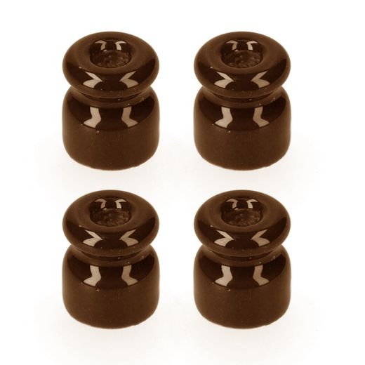 Isolateur pour câble tressé marron emballé 4 unités edm