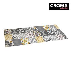 Tapete de vinil Croma Patch cinza-âmbar 50x140cm