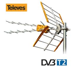 Antena tdt 2 geração v zenit uhf (c21-48) g 13dbi televes