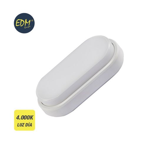 Luz de parede externa led 18w 1300 lumens ip44 oval 4.000k luz diurna edm