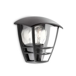 Aplique exterior plano 1x60w preto Mod.