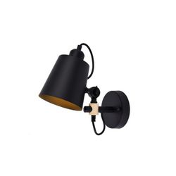 Aplique pared e27 negro edm