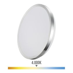 Luz de superfície Super Led 18w 1820lm 4000k Ø33x5.9cm Quadro Cromado Edm