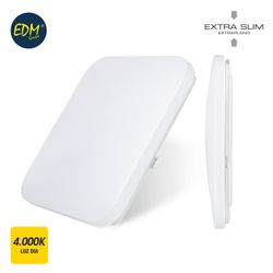 Aplicar superfície led extra-plana 12w 840 lumens 4.000k quadrado 28x28x6,3cm edm