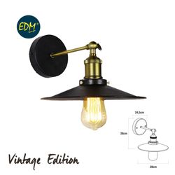 Applique murale vintage e27 60w - 26x28x24,5cm