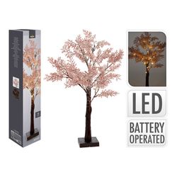 Árvore Flor Rosa Com 29 Led 60cm