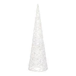 Sapin de Noël type cône couleur blanc 50x14cm