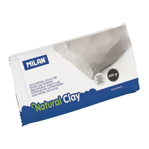 Natura Clay 400g, couleur sèche à l'air Milan blanc