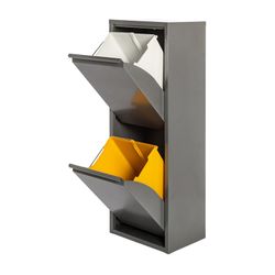 Armario metalico reciclaje 2 cajones gris