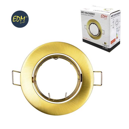 Bague halogène oscillante en or mat Edm