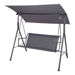 Balançoire de jardin avec auvent 170x120x150cm couleur gris foncé