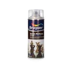Barniz multiuso acrylic brillante spray incoloro 0.4l bruguer