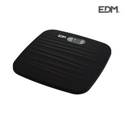 Balança de banheiro digital com base áspera preta máx. 180kg edm