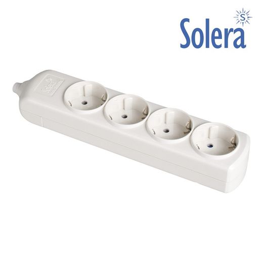 Base bipolar 4 tomadas com lareira lateral t / t 16a 250v cor branca