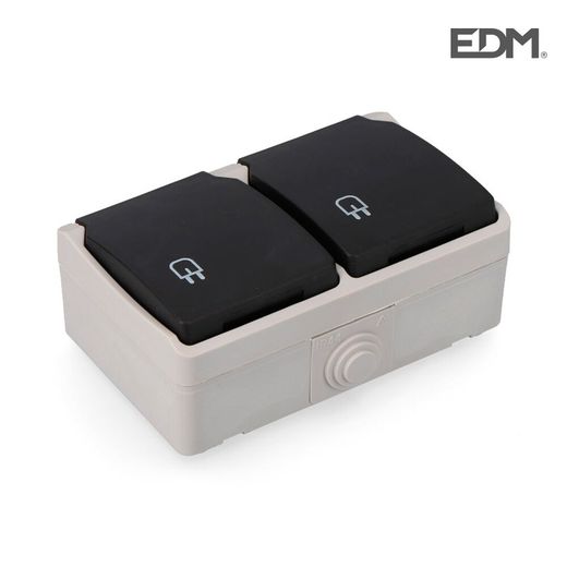 Double base t/tl étanche rétractable économique edm ip44