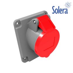 Cetac 3 P+T Base Embutida Vermelha 16 A (Encolhível) Solera 931142ab