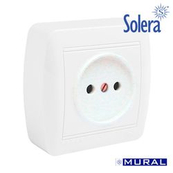 Base Fixa 2p Com Obturador Para Substituição 74x72x28mm S. Mural Solera Mur07u