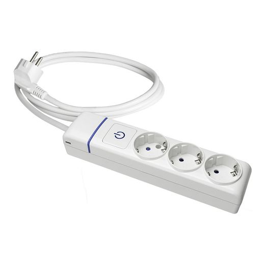 Múltiplas tomadas de base 3 T/Tl com interruptor luminoso. Cabo 1,5m 8013pil Solera
