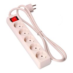 Base multiple 5 tomas t/tl con interruptor 3m 3x1,5mm