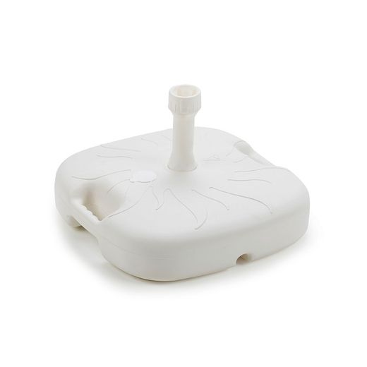 Pied de parasol 18 litres coloris blanc 44x44x12cm (extensible ø de 21 à 32mm) ipae pro garden
