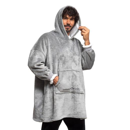 Moletom Batamanta Oversized com forro de lã cinza