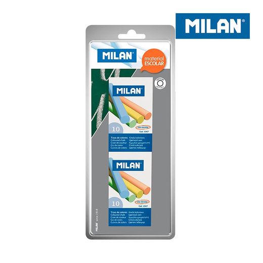 Blister 2 boites 10 craies de couleur milan