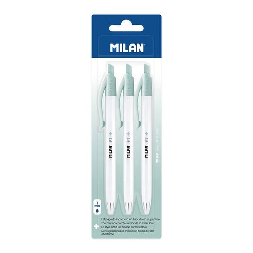 Blister 3 Canetas P1 Tinta Azul, + Edição Milão