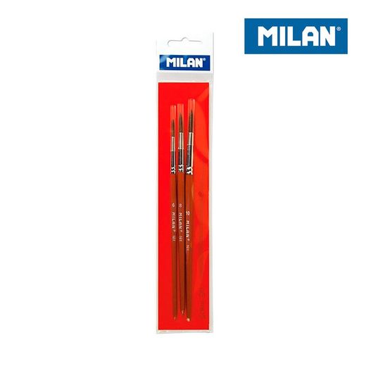 Pincéis escolares Blister 3 série 101 nº 6, 8 e 10 milão