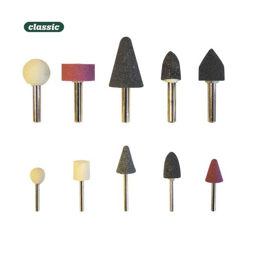 Blister 5 pierres montées tige 1/4"
