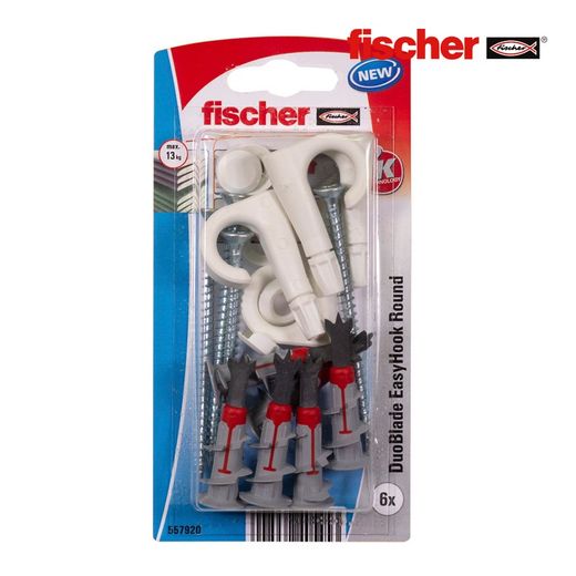 Blister 6 Fivelas Abertas Duoblade Easyhook 557920 Fischer
