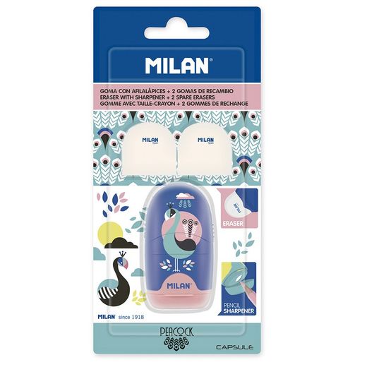 Afilaborra Capsule Paon Blister + 2 Gommes de Remplacement Milan