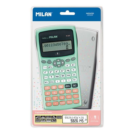 Calculadora Científica Blister M240 Prata Milão