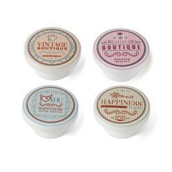 Blister com 4 puxadores redondos para móveis em madeira com acabamento decorativo Mod.M8 Ø38mm Rei