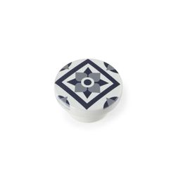 Blister Com 4 Puxadores Redondos em Madeira Acabamento Cinza Mod.E244 Ø38mm Rei