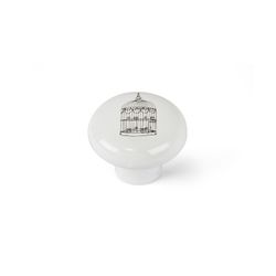 Pacote Blister Com 4 Puxadores Redondos Para Móveis Em Porcelana Acabamento Ilustrado Mod.E815 Ø40mm Rei