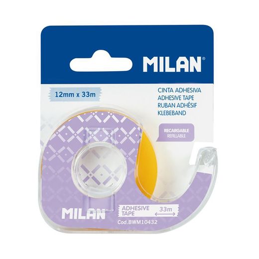 Dispensador de Fita Adesiva Transparente Blister 12mm x 33m Milão