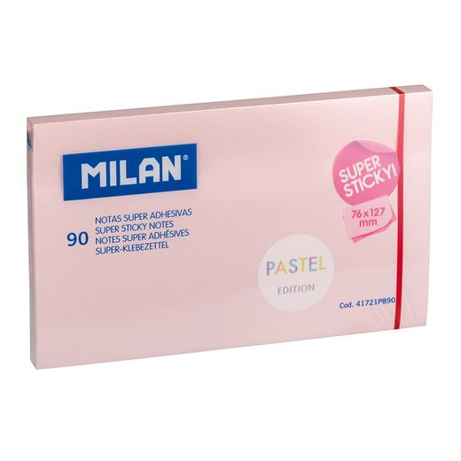 Bloco 90 Notas Super Adesivas Rosa Pastel 76x127mm Milão