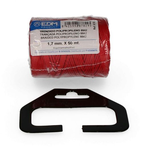 Bobina trançada de polipropileno 8842 50mts vermelho