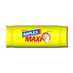 Bolsa Basura Maxi Limon Color Blanco 50l 10 Unid. Saplex 57x70cm