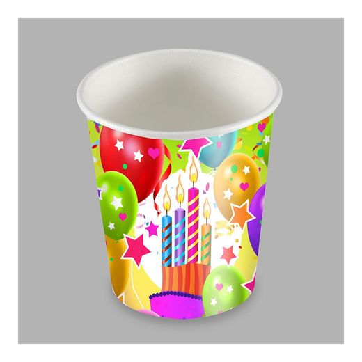 Sac Avec 25 Verres Design Ballons Et Bougies Carton 200cc