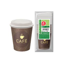 Bolsa Con 8unid. Vasos Cafe+Tapa C/Agujero 250cc Best Products Green