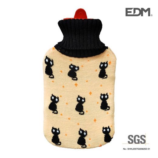 Gatos pretos modelo bolsa de água 2l