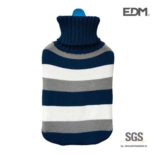 Sac à eau rayures bleues 2l