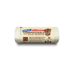 Bolsa De Basura Compostable 9l 15 Unid.. Saplex 44x44cm
