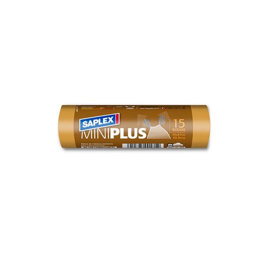 Saco de Lixo Miniplus 10l 15 Unidades. Saplex 45x47cm